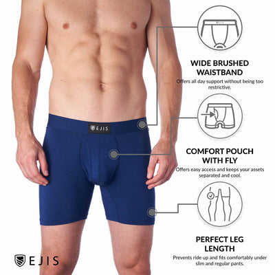 Essential Men's Boxer Briefs with Fly - Stripe 9-Pack - Ejis