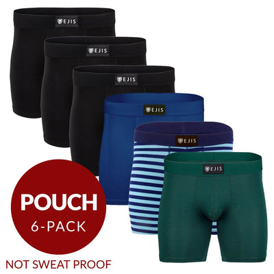 Essential Men's Boxer Briefs with Pouch - Mix 6-Pack - Ejis