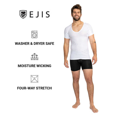 Ultra Breathable Deep V Sweat Proof Undershirt for Men - Ejis