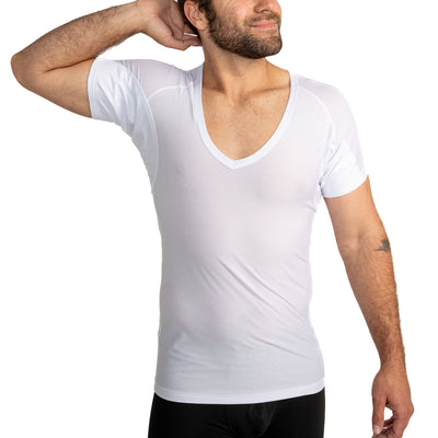 Ultra Breathable Deep V Sweat Proof Undershirt for Men - Ejis