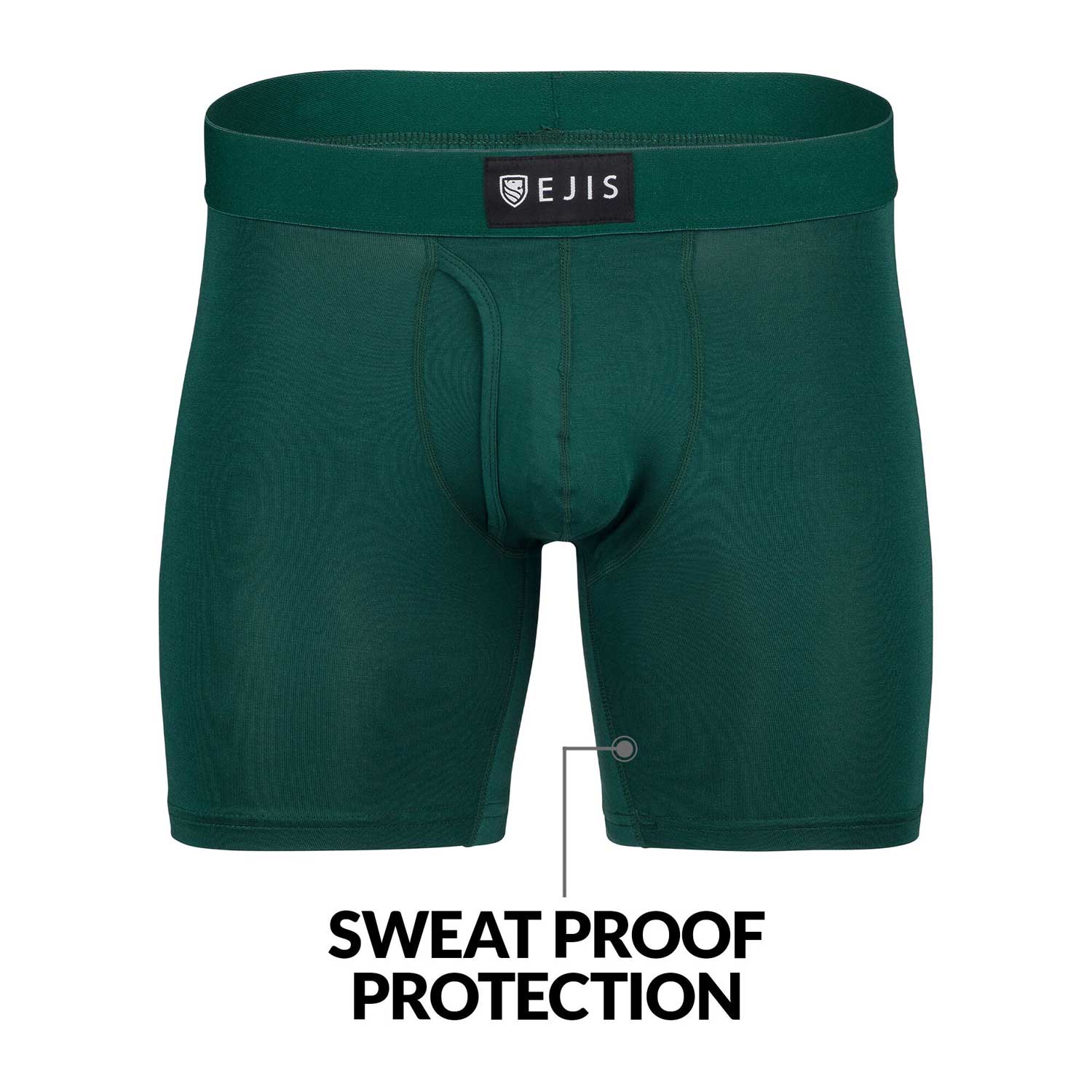 Ejis Sweatproof Mens Boxer Briefs Modal Fly Underwear w Sweat