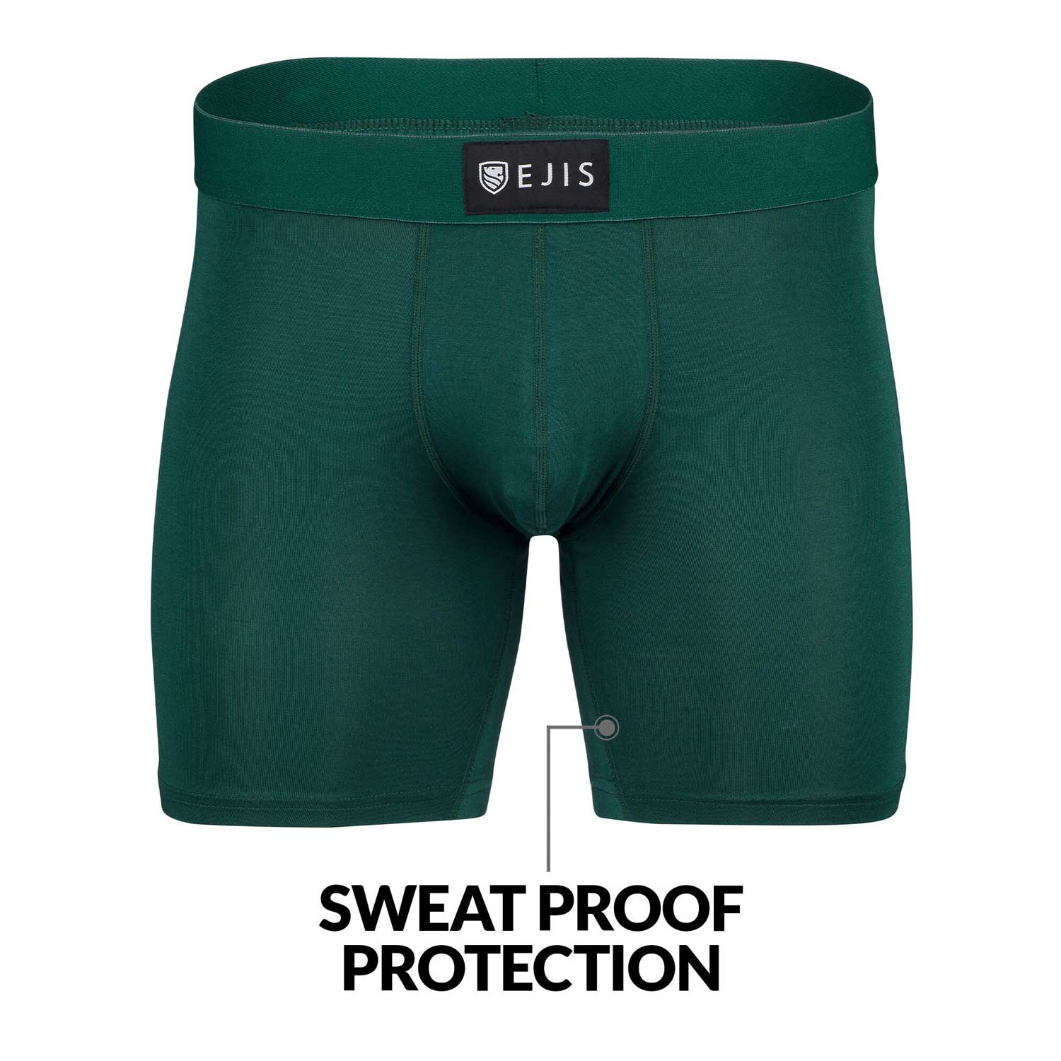 Ejis Premium Men's Boxer Briefs w/Comfort Pouch, Anti-Odor Silver
